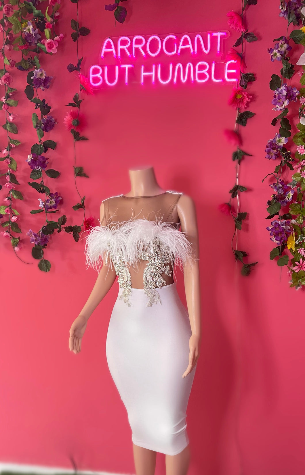 Grand Ostrich Feather Dress 